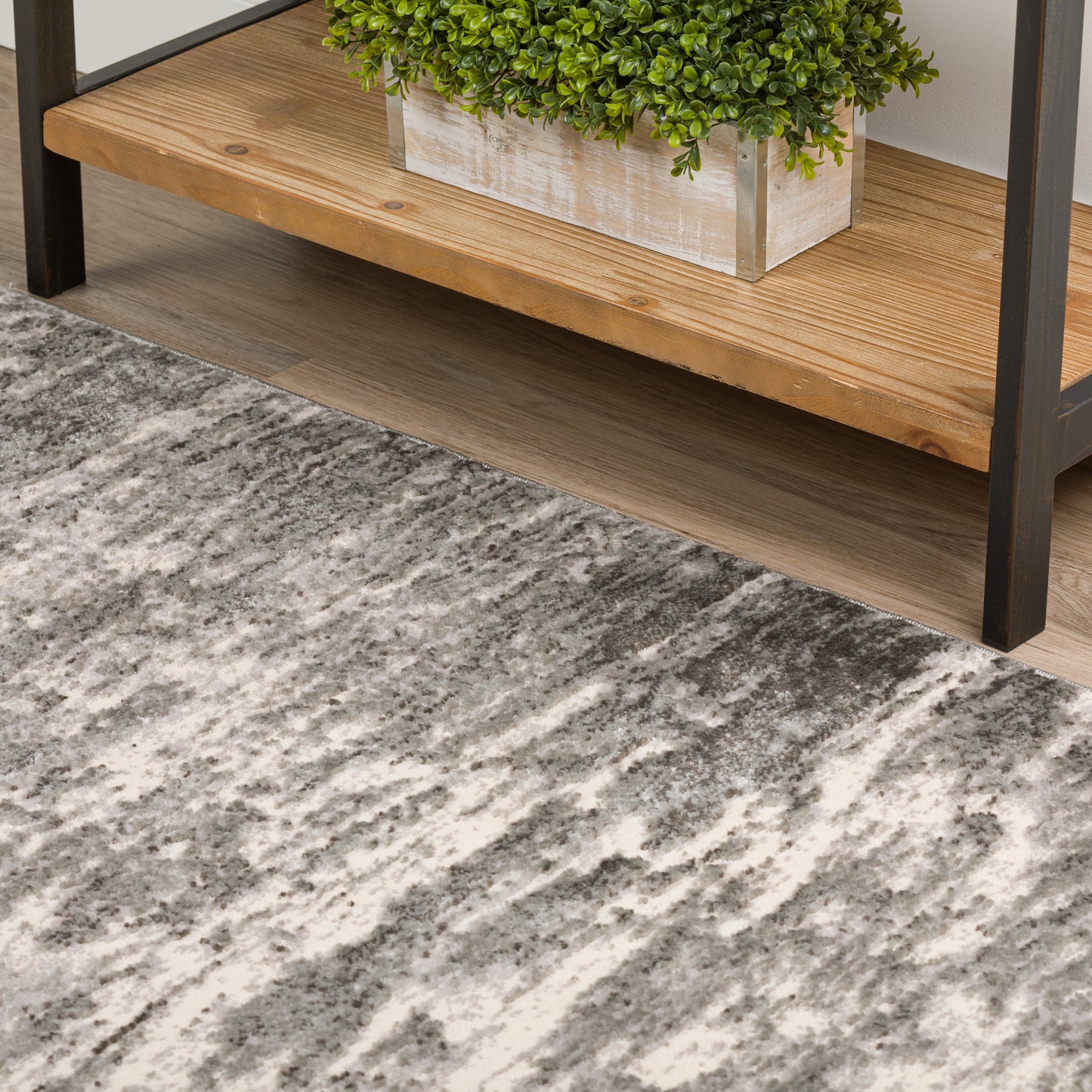 Grayson Grey Transitional Abstract 1'8" x 2'6" Area Rug